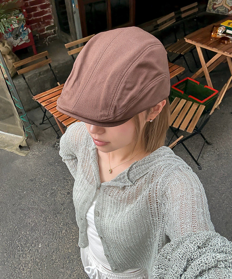 ハンチングキャップ BROWN