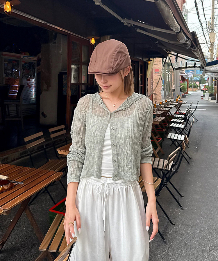 ハンチングキャップ BROWN