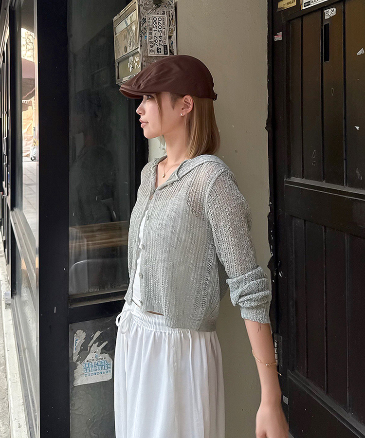 ハンチングキャップ BROWN