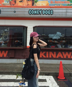 刺繍ポイントバックパック BLACK