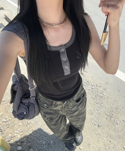 刺繍ポイントバックパック GRAY