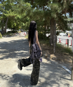 刺繍ポイントバックパック GRAY