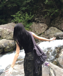 刺繍ポイントバックパック GRAY