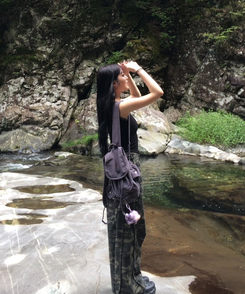 刺繍ポイントバックパック GRAY