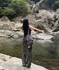 刺繍ポイントバックパック GRAY