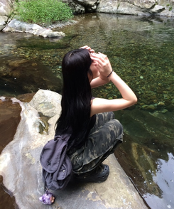 刺繍ポイントバックパック GRAY