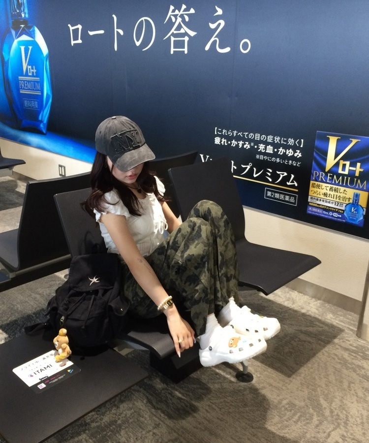 刺繍ポイントバックパック BLACK