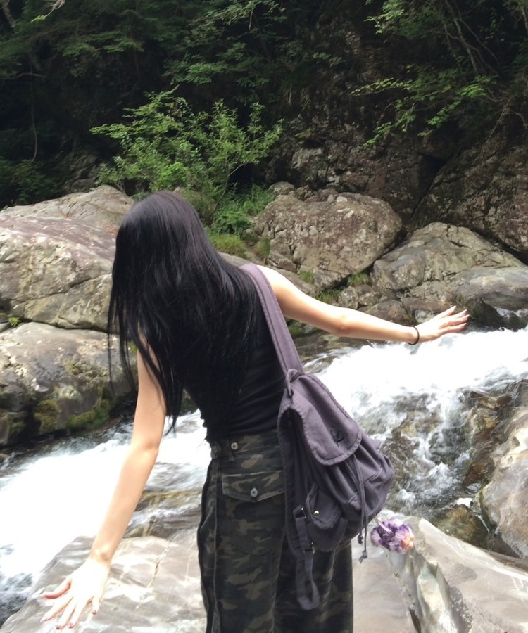 刺繍ポイントバックパック GRAY