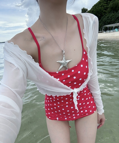 ドットモノキニビキニ RED