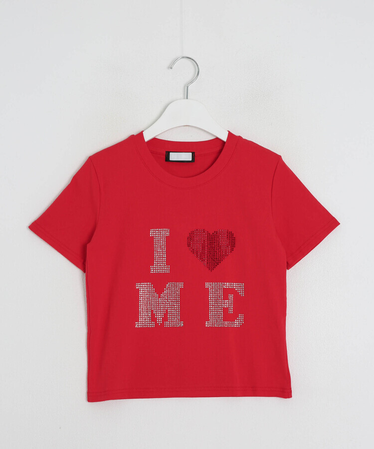 半袖Tシャツ ハートグリッター半袖Tシャツ