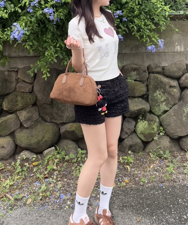 半袖Tシャツ ハートグリッター半袖Tシャツ WHITE