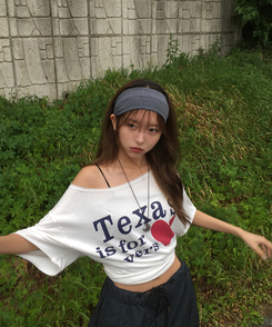半袖Tシャツ レタリングオフオーバー半袖Tシャツ IVORY