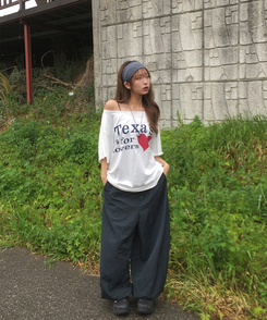 半袖Tシャツ レタリングオフオーバー半袖Tシャツ IVORY