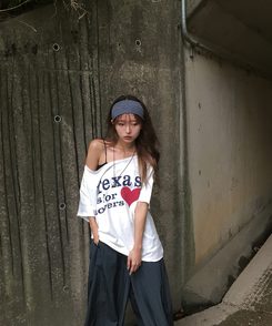 半袖Tシャツ レタリングオフオーバー半袖Tシャツ IVORY
