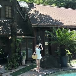 バックスリットニットビキニワンピース WHITE