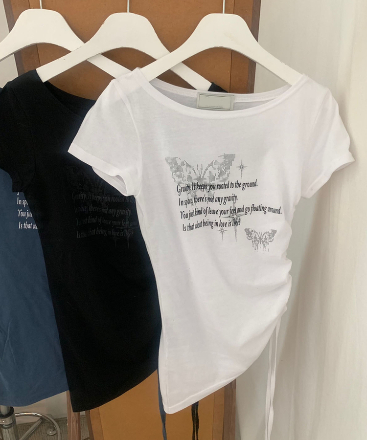 半袖Tシャツ スリムアンバランスシャーリング半袖Tシャツ