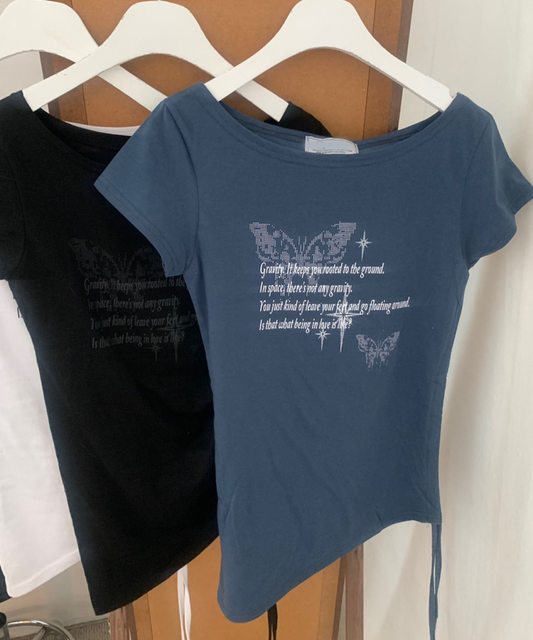半袖Tシャツ スリムアンバランスシャーリング半袖Tシャツ