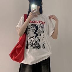 半袖Tシャツ オーバープリンティング半袖Tシャツ WHITE