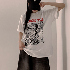 半袖Tシャツ オーバープリンティング半袖Tシャツ WHITE