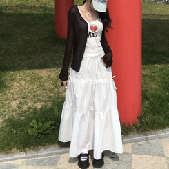 ノースリーブ アイラブミーパンチングキャミソール WHITE