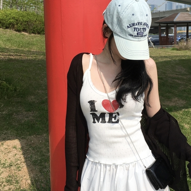 アイラブミーパンチングキャミソール WHITE