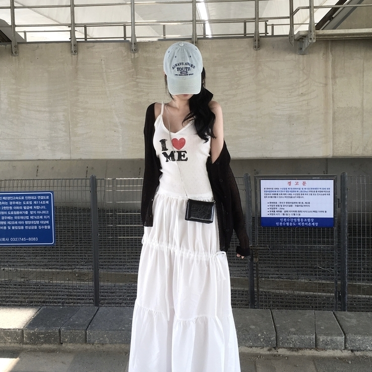 アイラブミーパンチングキャミソール WHITE
