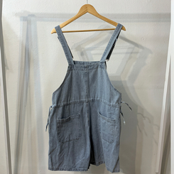 ショートパンツ デニムオーバーオールショートパンツ