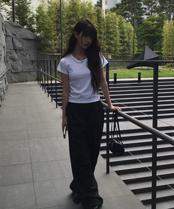 半袖Tシャツ シンプルベーシック半袖Tシャツ IVORY