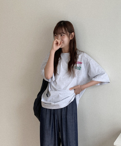 ワイド デニムワイドバンディングパンツ DEEP DENIM