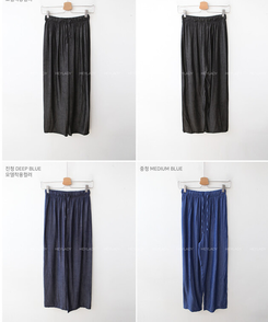 ワイド デニムワイドバンディングパンツ