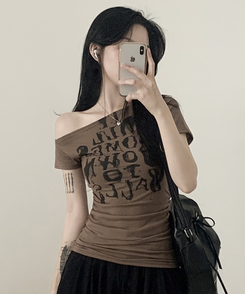 パンクオフ半袖Tシャツ CHESTNUT BROWN
