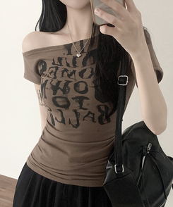 パンクオフ半袖Tシャツ CHESTNUT BROWN