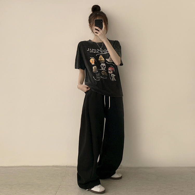 半袖Tシャツ キャットラウンド半袖Tシャツ WHITE