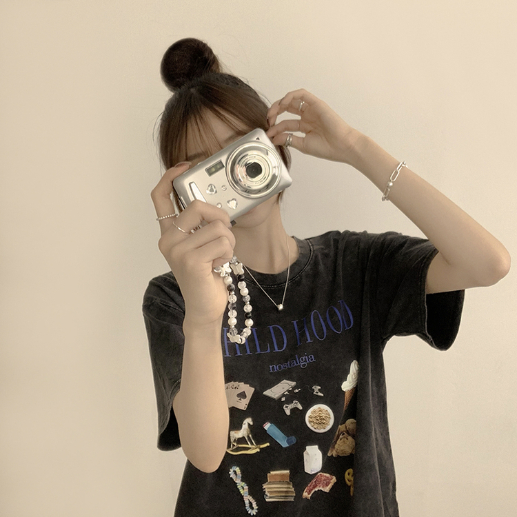 半袖Tシャツ キャットラウンド半袖Tシャツ BLUE