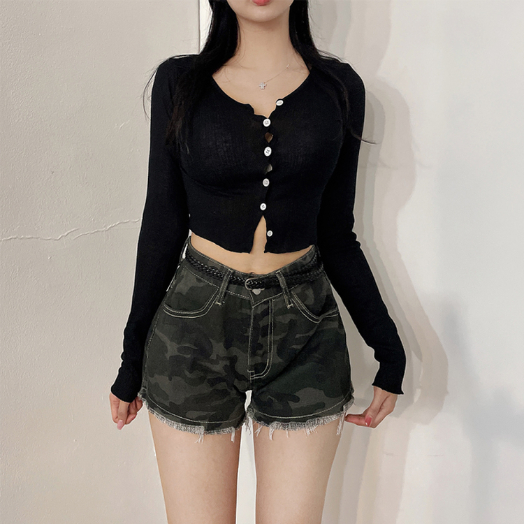 ショートパンツ ミリタリーストリートホットパンツ CAMO