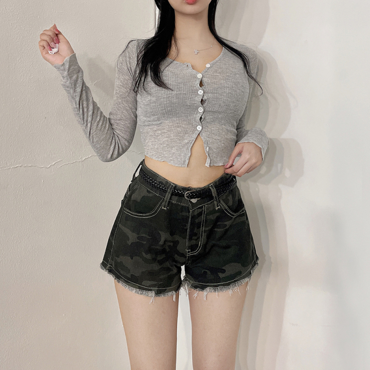 ショートパンツ ミリタリーストリートホットパンツ CAMO