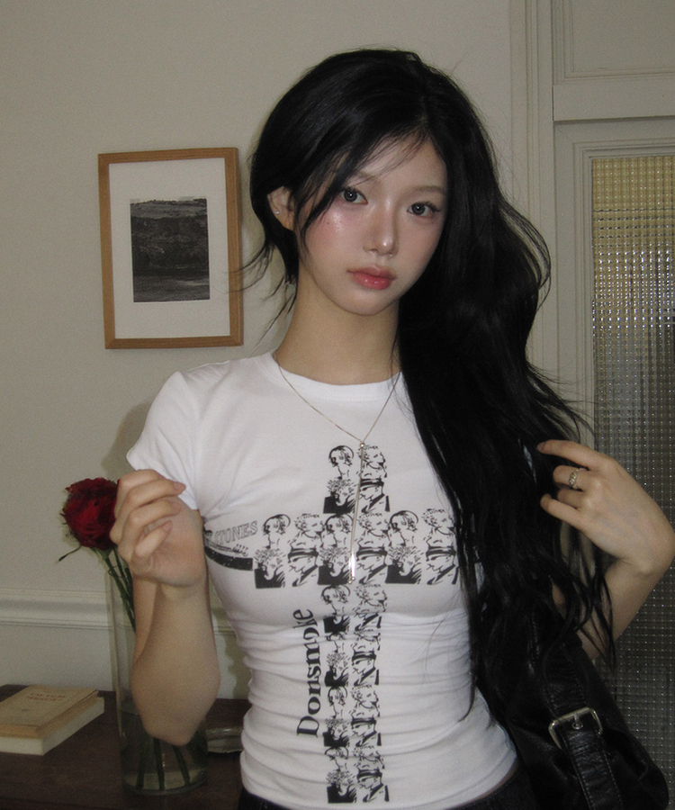 半袖Tシャツ NANAスリム半袖Tシャツ WHITE