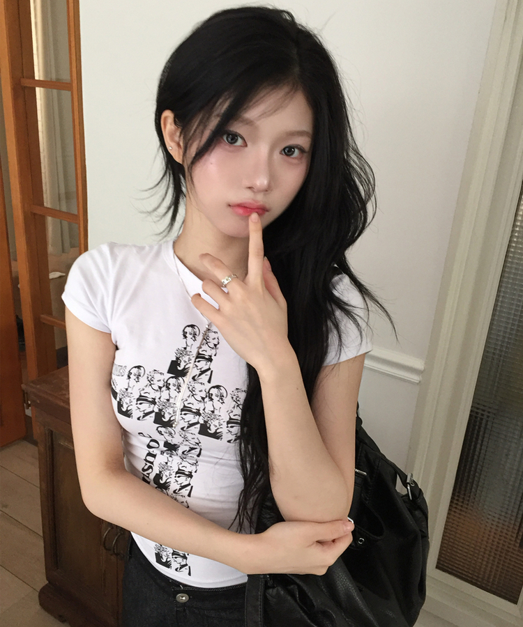 半袖Tシャツ NANAスリム半袖Tシャツ WHITE
