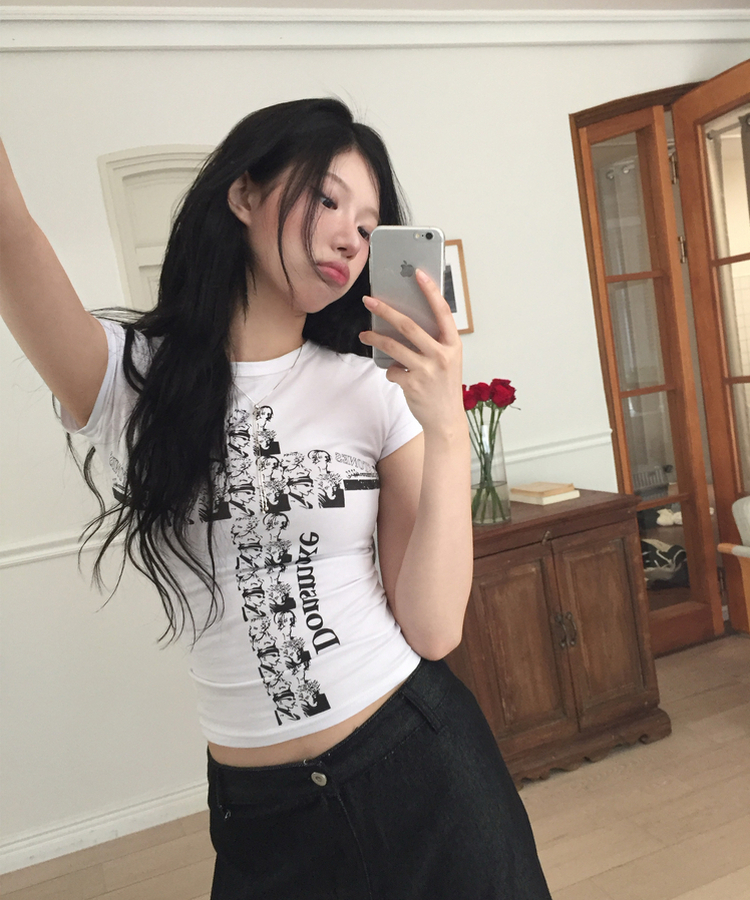 半袖Tシャツ NANAスリム半袖Tシャツ WHITE