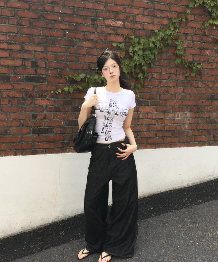 半袖Tシャツ NANAスリム半袖Tシャツ WHITE