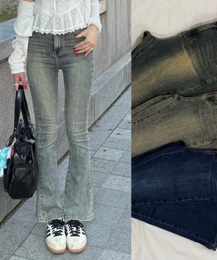 【単独パンツ❤️特価】ブーツカットデニムパンツ LIGHT BLUE