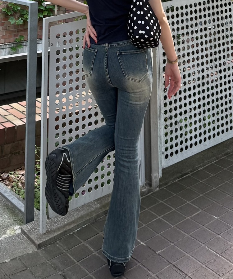 【単独パンツ❤️特価】ブーツカットデニムパンツ BLUE