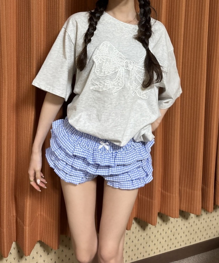 manielleフリルジャガードショートパンツ manielleフリルジャガードショートパンツ manielleフリル