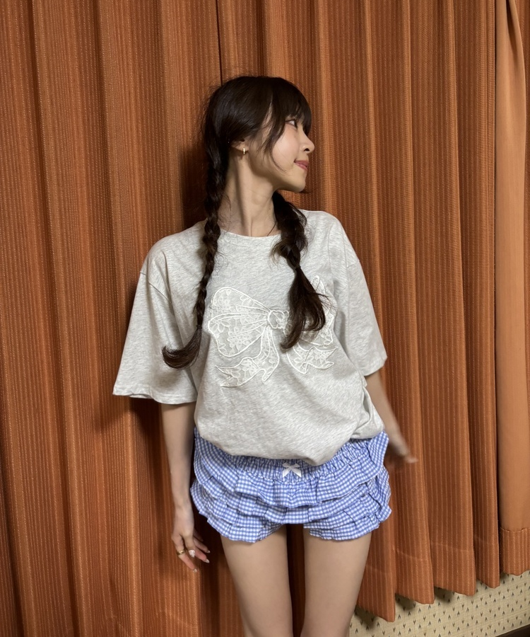 シアサッカーチェックフリルショートパンツ｜ショートパンツ