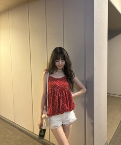 ショートパンツ ダメージデニムショートパンツ WHITE