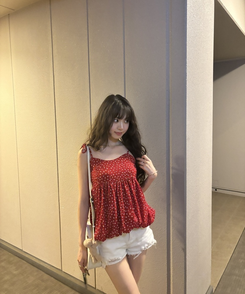 ショートパンツ ダメージデニムショートパンツ WHITE