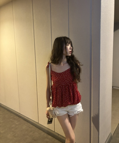 ショートパンツ ダメージデニムショートパンツ WHITE