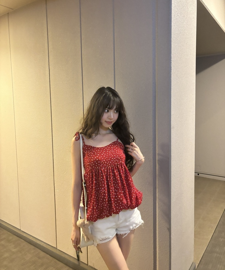 ダメージデニムショートパンツ WHITE