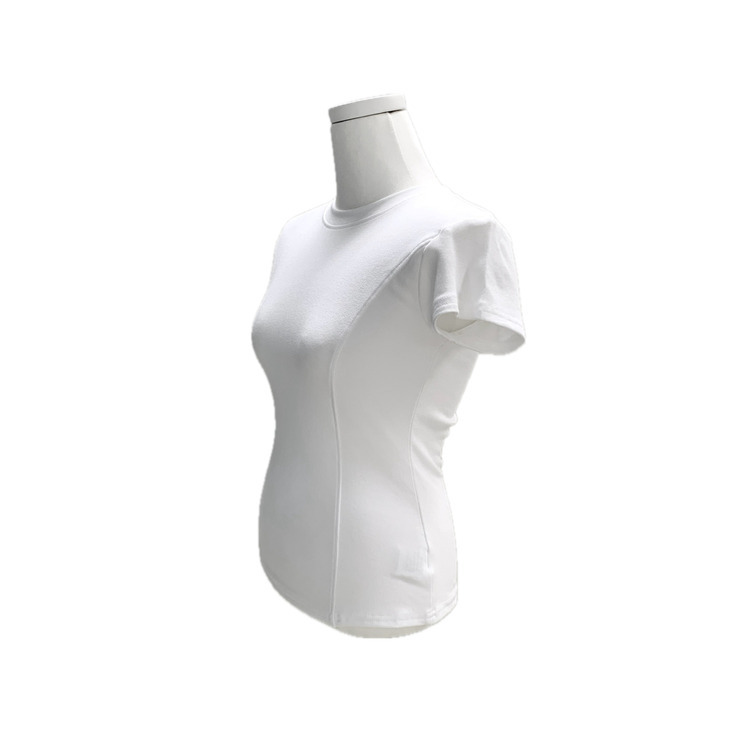 半袖Tシャツ ピンタックスリム半袖Tシャツ