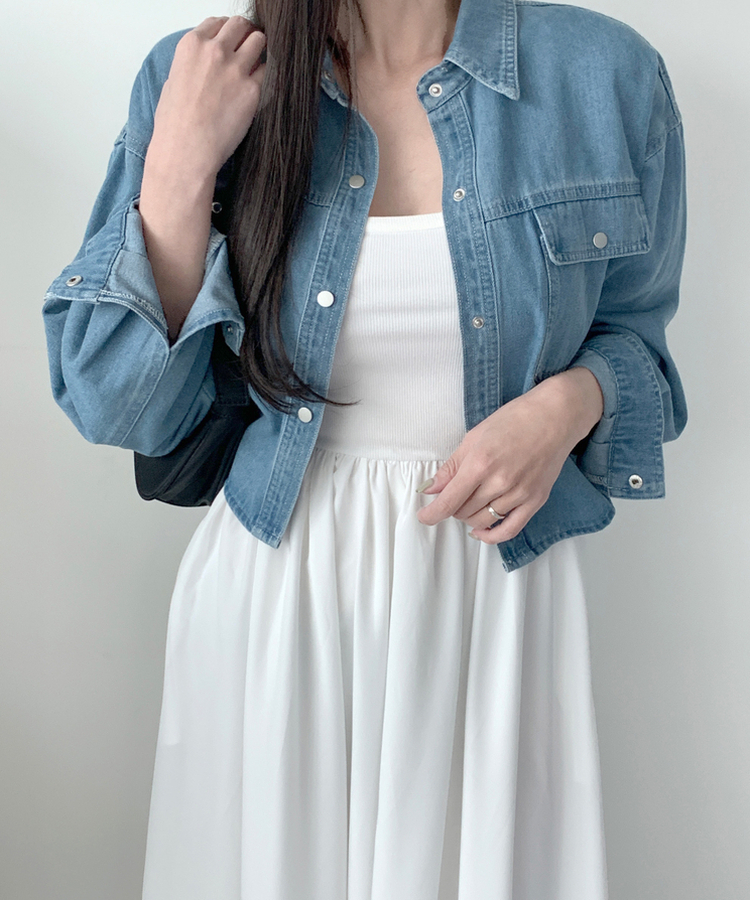 ロングワンピース フルアレイヤードロングワンピース WHITE